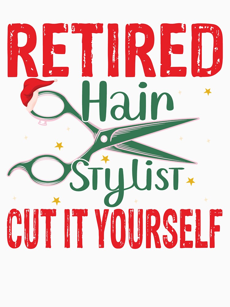Hair Style Materials with Santa's Hat Funny Christmas Hairstylist by patroart