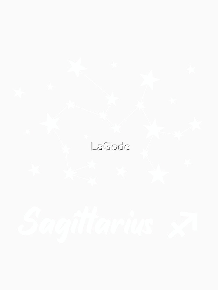Sagittarius Zodiac Star Constellation White Lines by LaGode