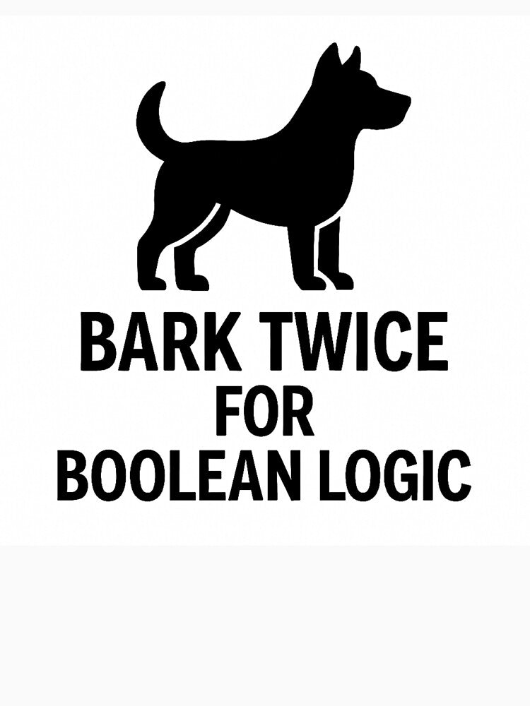 BARK TWICE FOR BOOLEAN LOGIC by TheWonkyEaselCo
