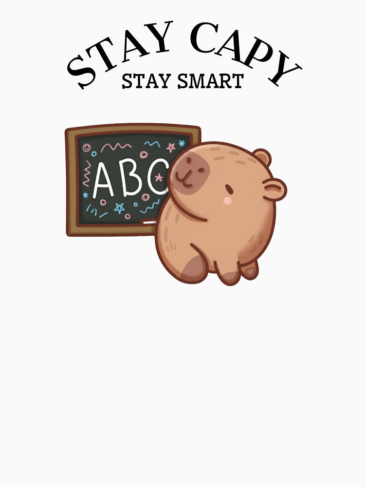 Stay Capy Stay Smart Capybara Funny Logo by logowannawear