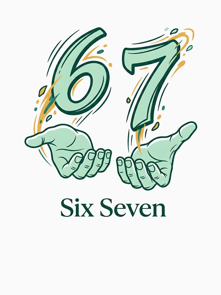 Six Seven 67 Meme – Funny Number Trend Design by Sekla-Studio