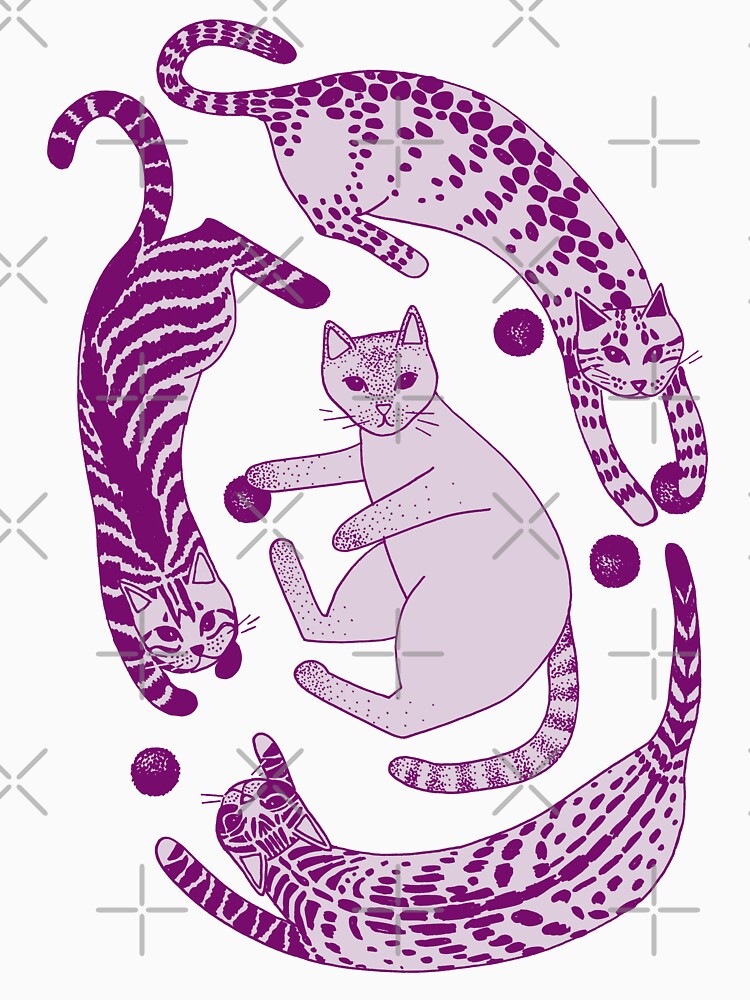 Playful gatines (magenta) by blursbyai