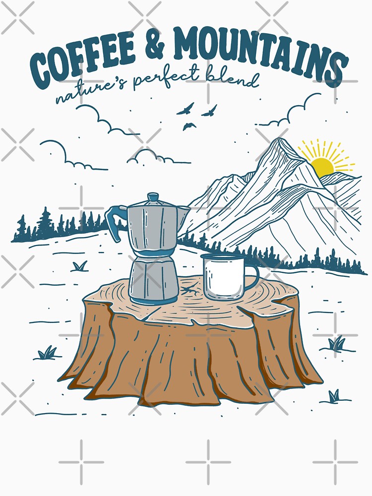 Coffee and Mountains by ethnicdrawing