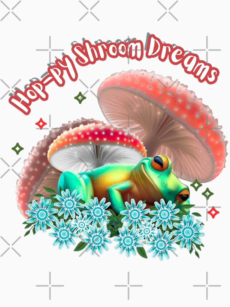Hop-py Shroom Dreams – Cute Sleepy Frog Aesthetic Mushroom Design by HopeAndHustle