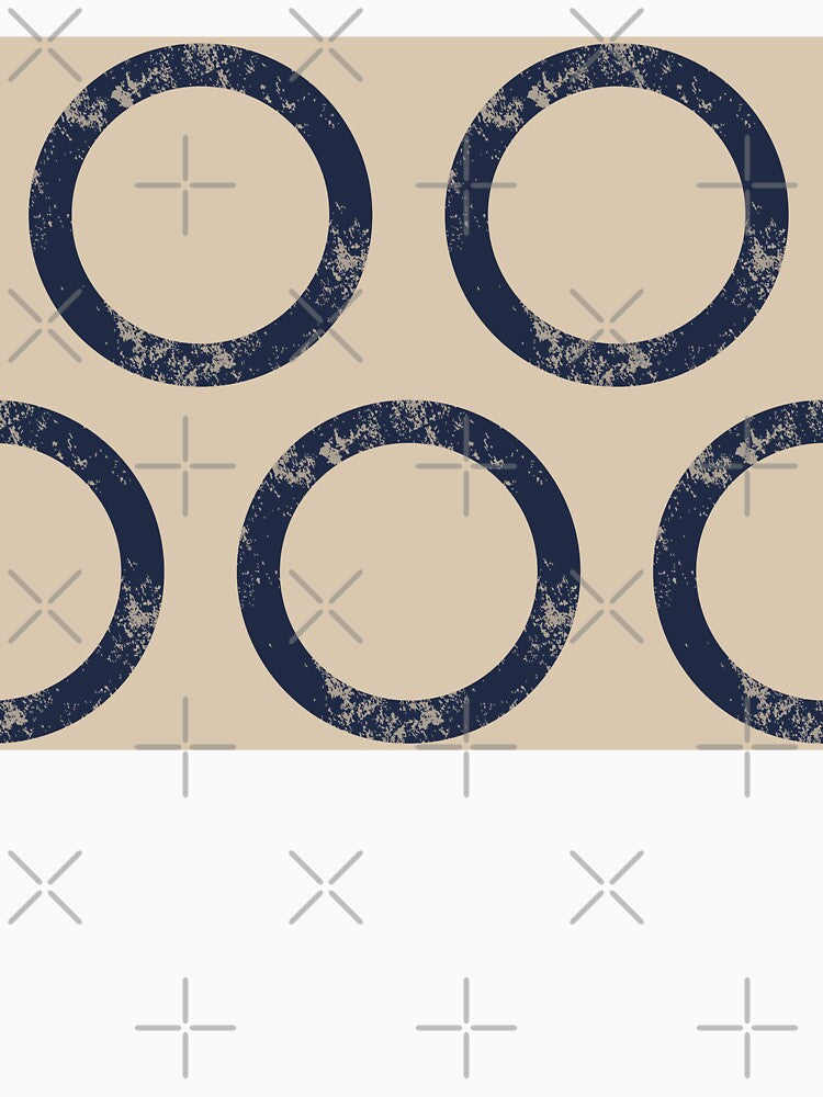 Textured Navy Rings on Tan by PSCSCo