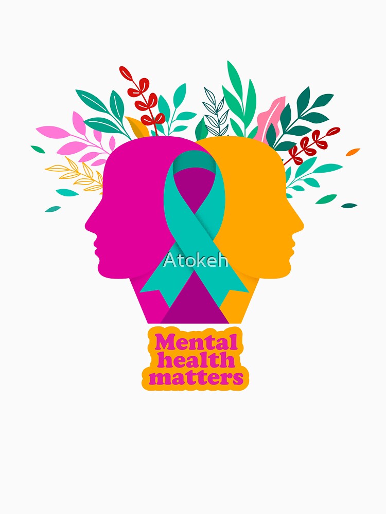 Mental Health Matters – Positive Affirmation Quote for Anxiety & Self-Care by Atokeh