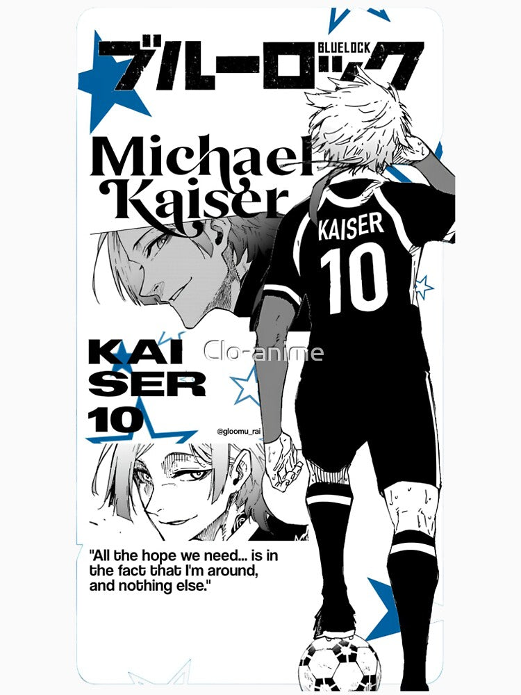 Blue Lock Michael Kaiser Anime Manga Panel Design – Egoist Soccer Streetwear Art by Cloanime Art