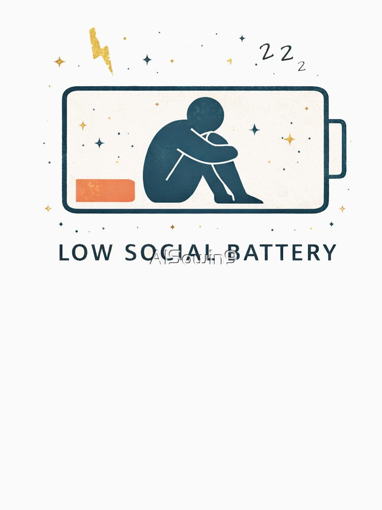 Low Social Battery – Introvert Humor Design by AlSowin9