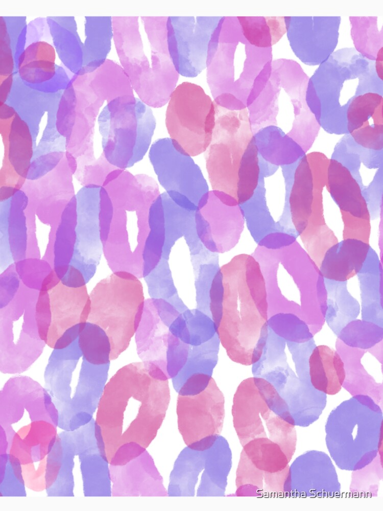 Watercolor Overlapping Links in Pink by Samantha Schuermann