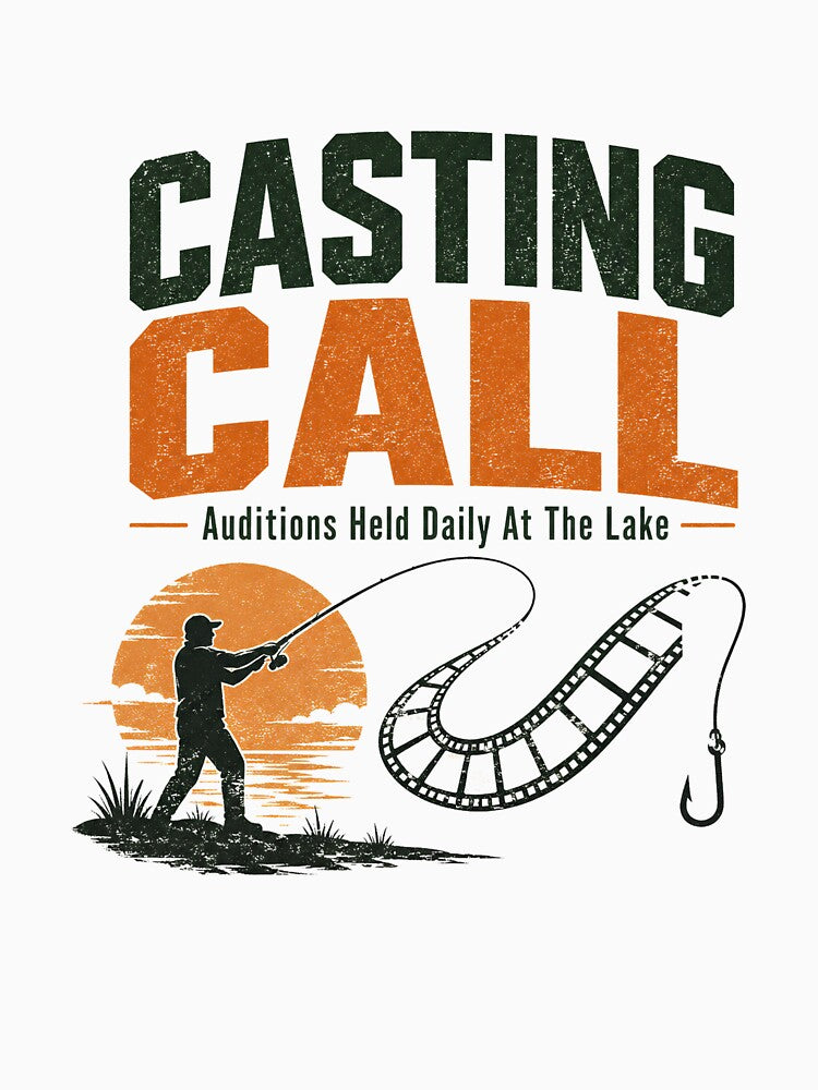 Casting Call Funny Fishing Fisherman Retro Design by 404CLOTHINGG