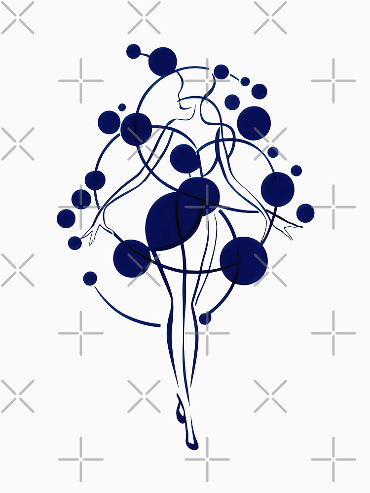 Whispering Elegance in Blue Circles by SplashTastic