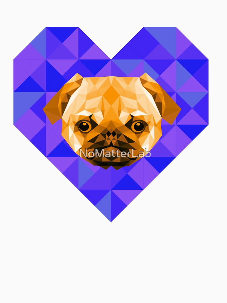 Geometric Pug - Pastel Retro 70's by NoMatterLab