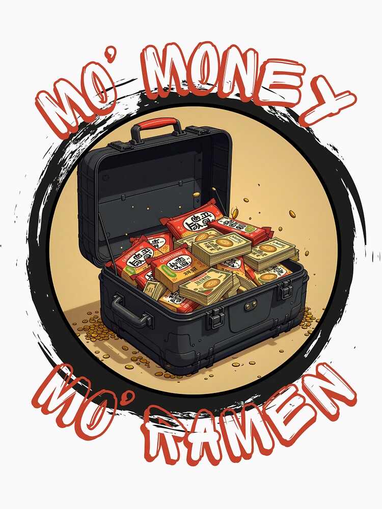 Mo' Money Mo' Ramen Shirt - White by Artistry N Ink