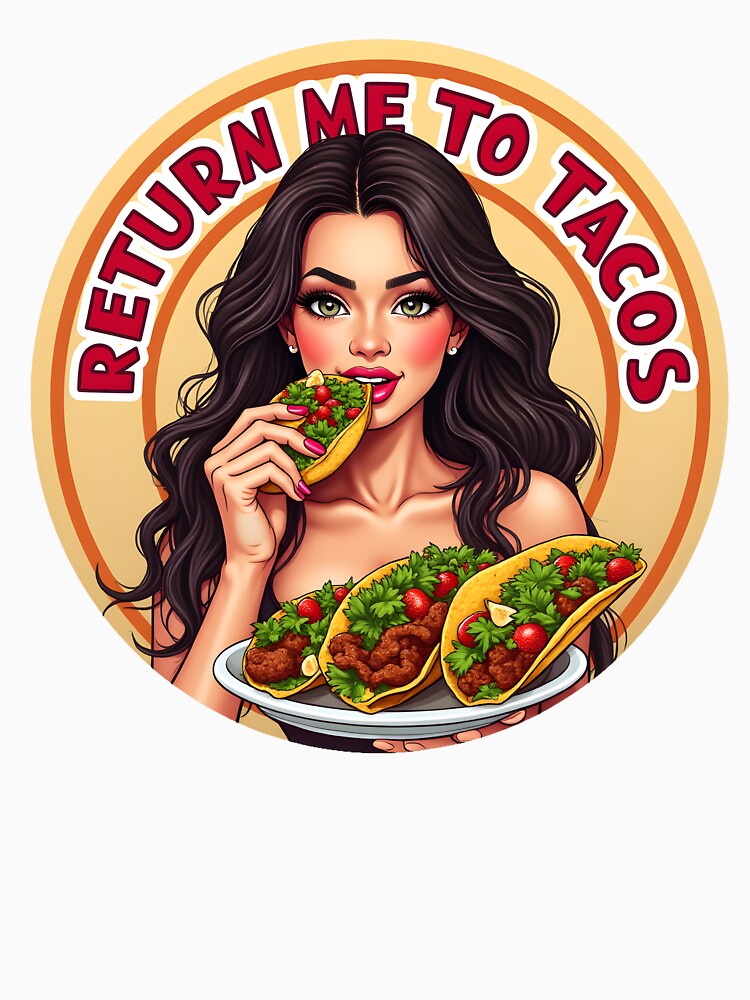 A beautiful woman eating tacos by BDLdesigns