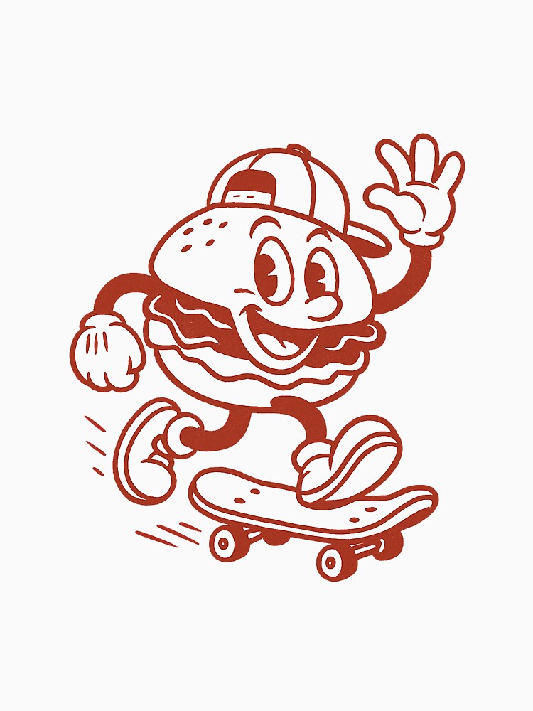 Skater Burger – Classic Red Roller by HoopeStylee
