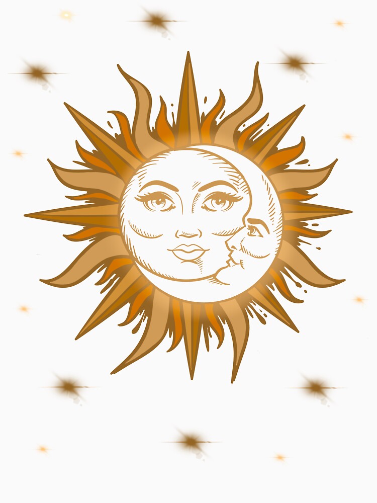 Sun and Moon in golds and tans by clounewcomb
