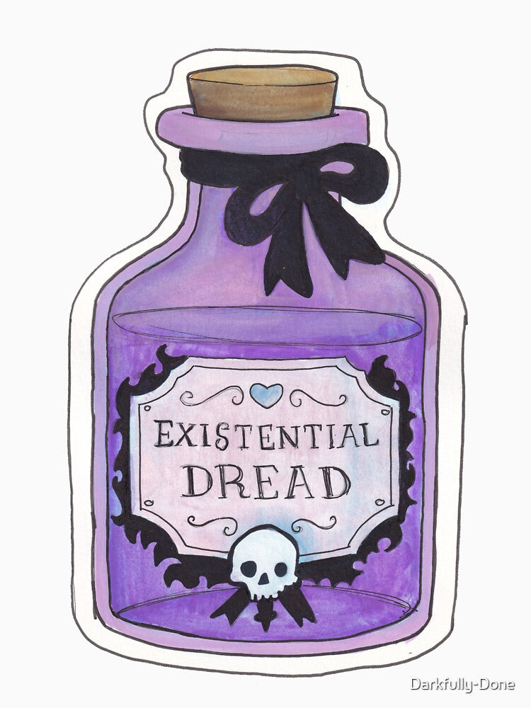 Existential Dread Potion Bottle — Pastel Goth Funny Creepy Cute Art by Darkfully-Done