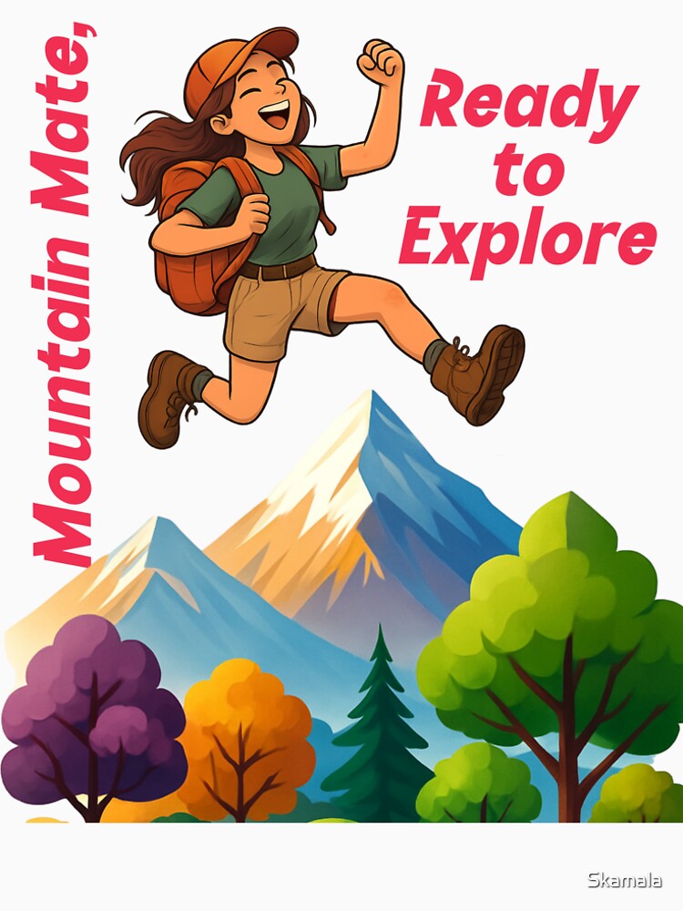 Mountain Mate Ready to Explore Female Hiking by PrintSparkDesigns