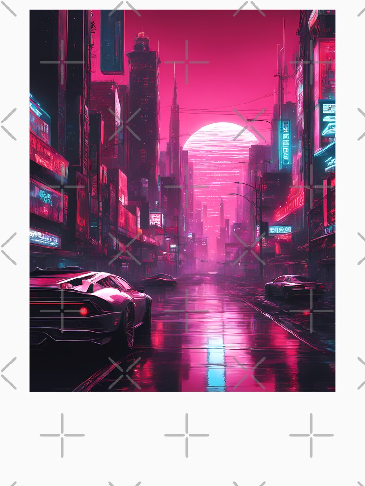 Futuristic Neon Cyberpunk City – Vibrant Sci-Fi Street Art by MystiqSlav