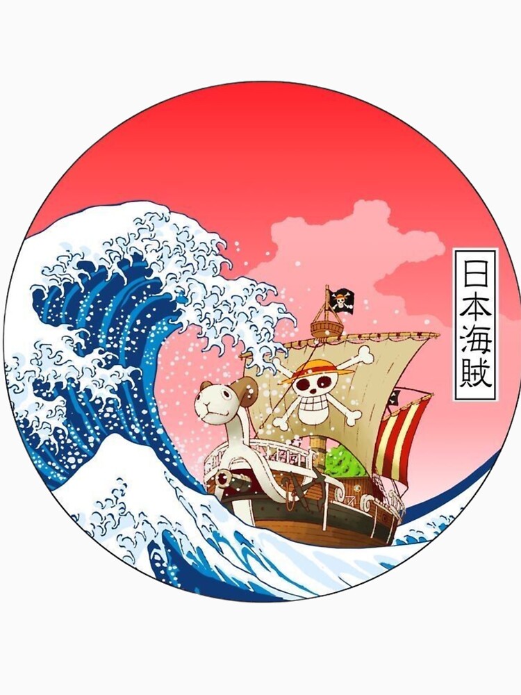 Japanese Culture Wave Pirate King Humor Graphic by socialarmour