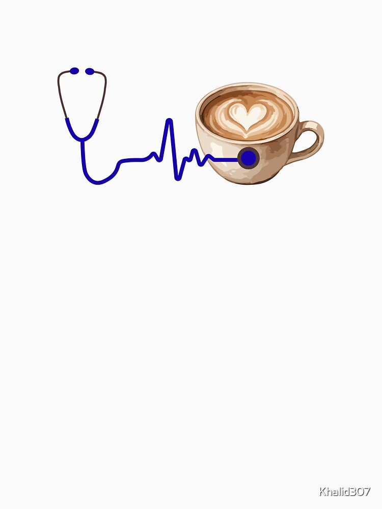 Vitals & Coffee | Stethoscope ECG Coffee Medical Design for Doctors by Khalid307