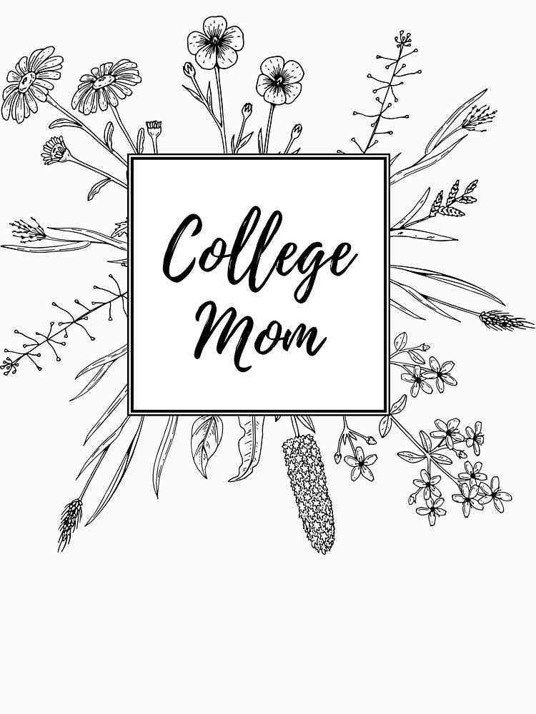 Floral College Mom Black by 816WoodDesigns