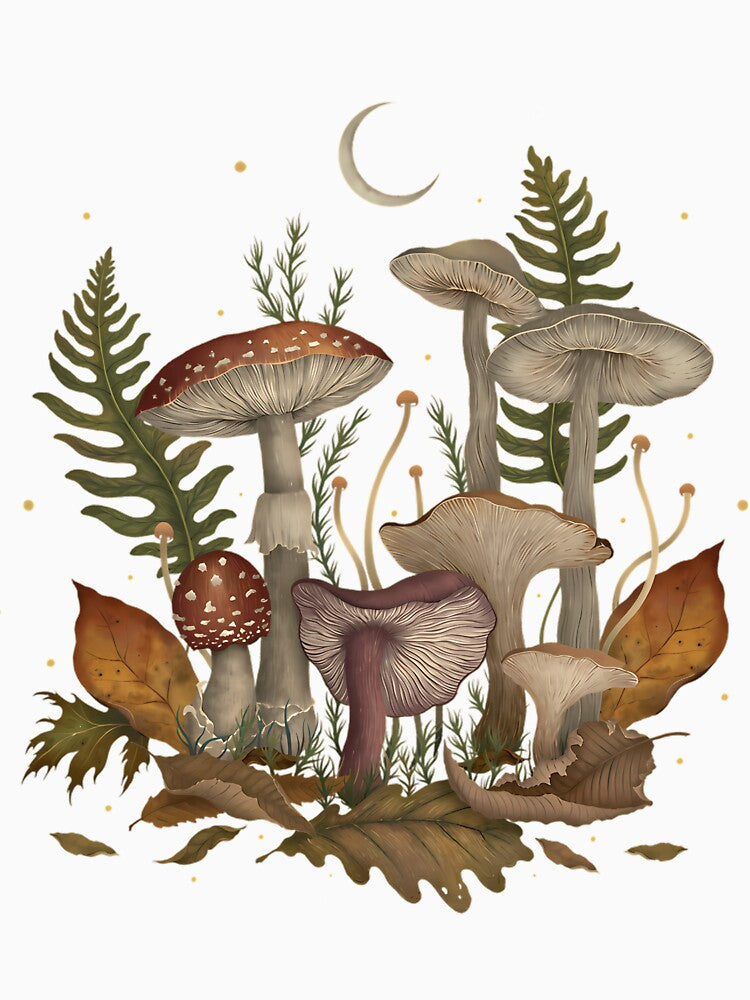 Autumn Mushrooms Dark Academia Woodland by vgggeirjpe25