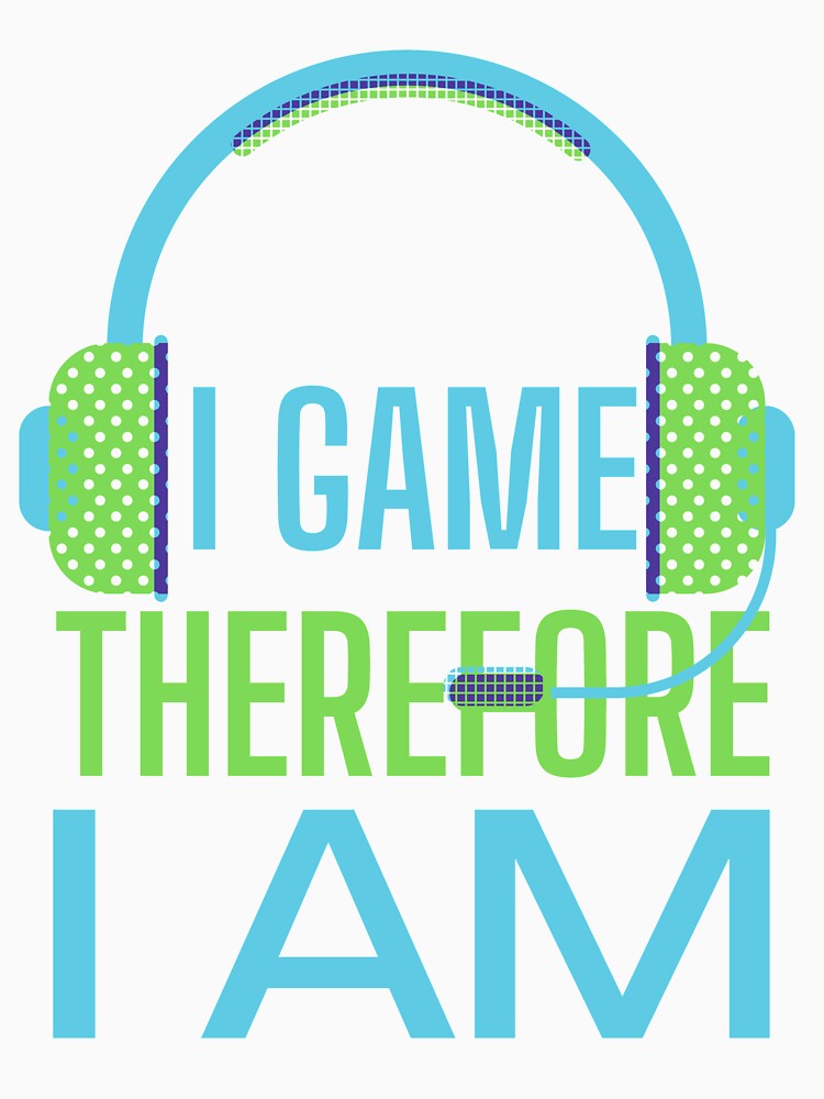 I Game Therefore I Am Green Headset by SweetAndSpice