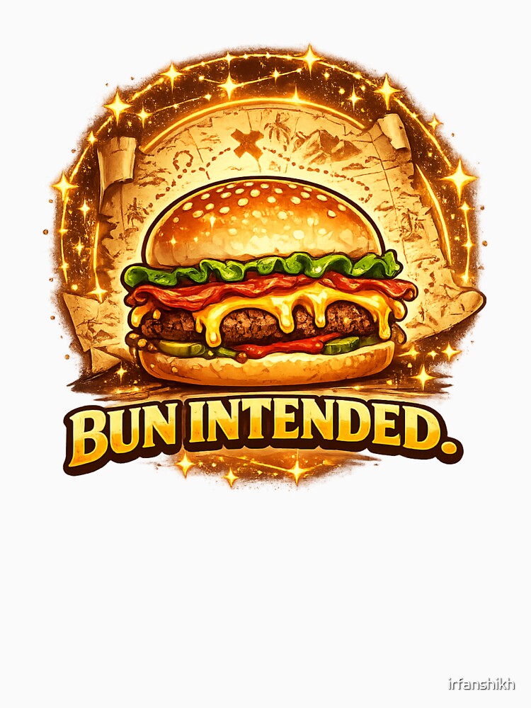 Bun Intended: Wordplay Pun Cheeseburger Humor Comedy by irfanshikh