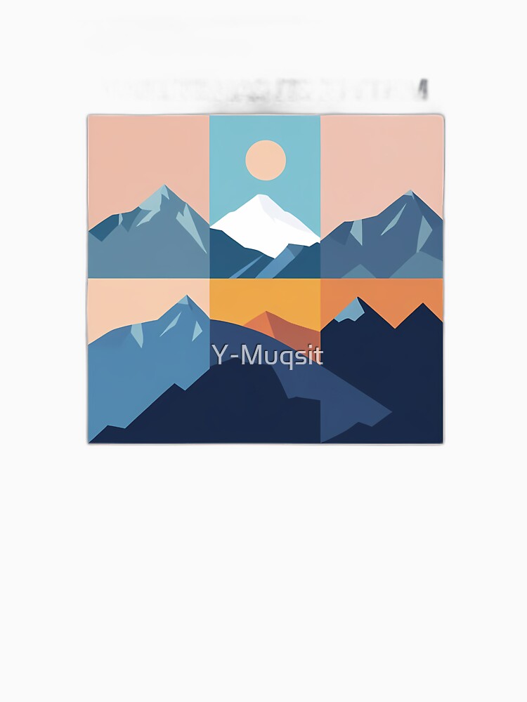 Abstract Mountain Landscape Geometric by Y-Muqsit