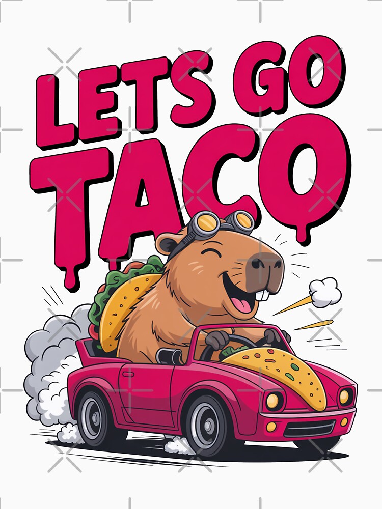 Let’s Go Taco Capybara Driving Car by MonkiFlipp
