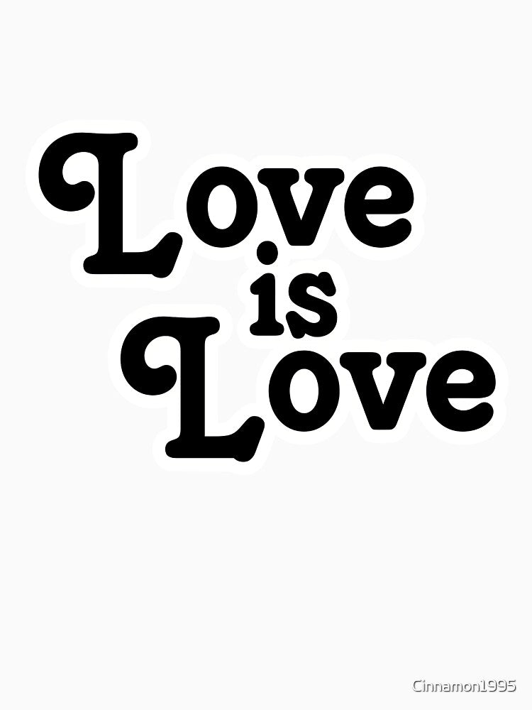 Love is Love – Black and white retro lettering on pink by Vision Illustrated