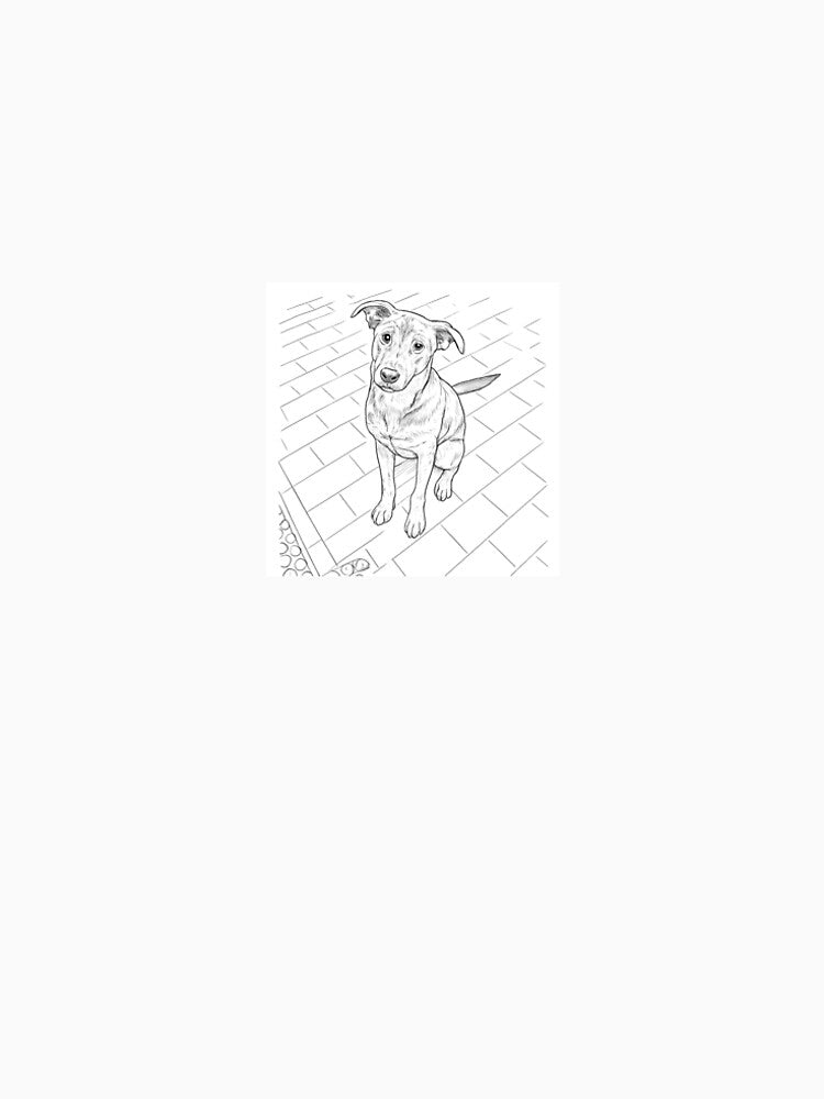 "Dog Portrait – Minimalist Pet Line Drawing" by MalickaArt