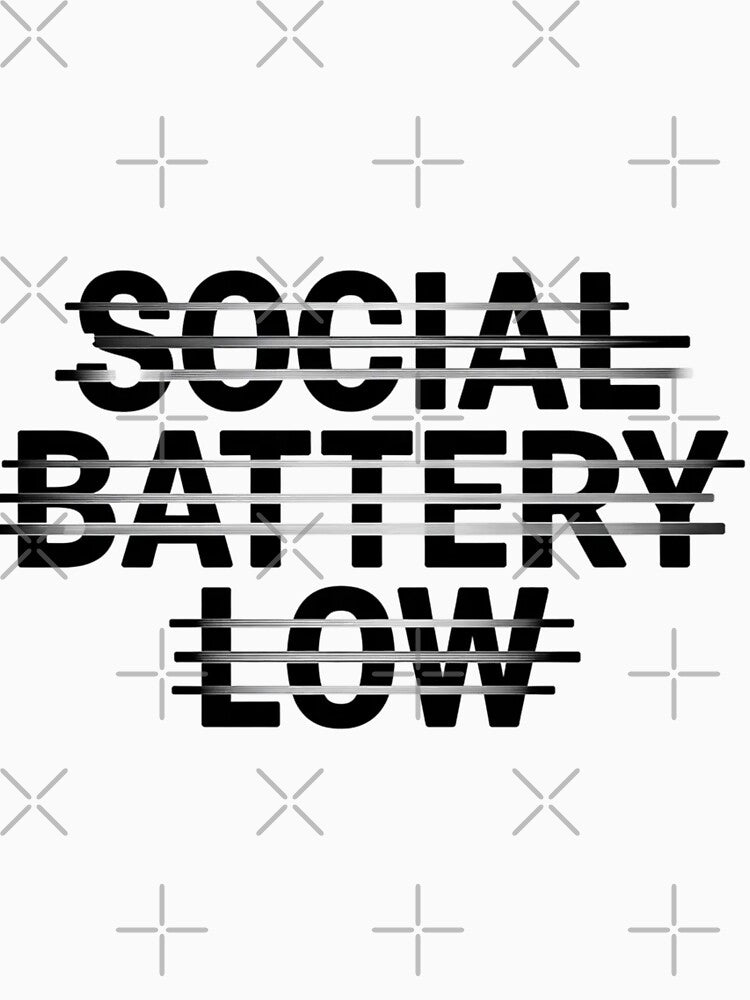Social Battery Low Glitch Shirt Digital Aesthetic, brafdesign by Brafdesign