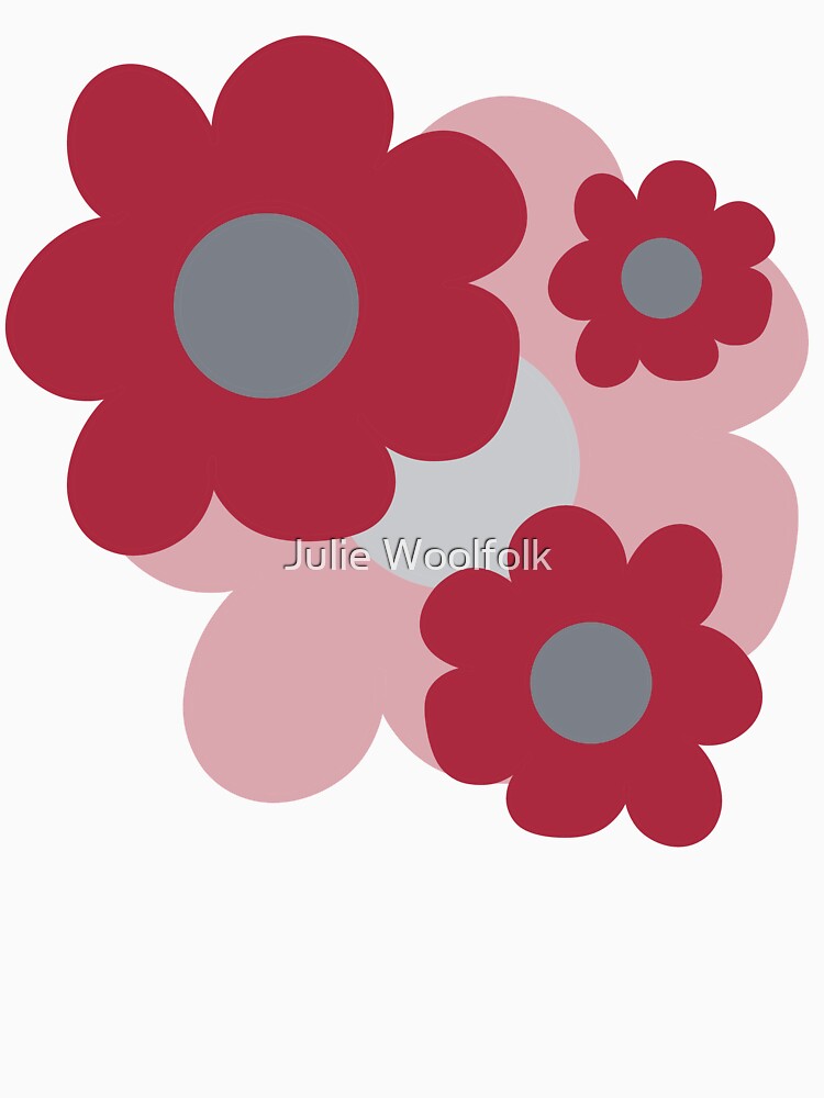 Retro Purple Flowers by Julie Woolfolk
