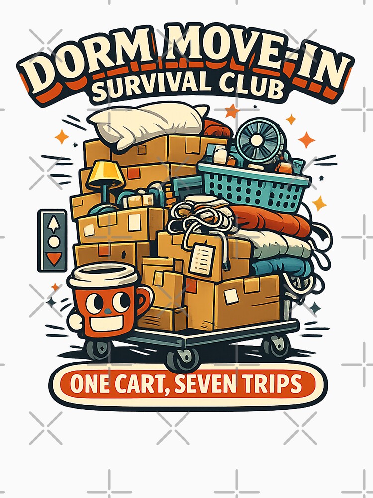 Dorm Move-In Survival Club - One Cart Seven Trips by Concrete Coffee Studio