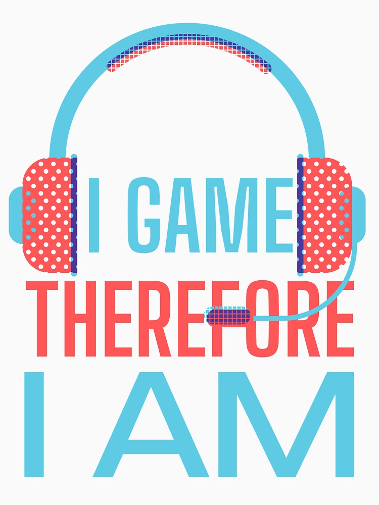 I Game Therefore I Am Red Headset by SweetAndSpice