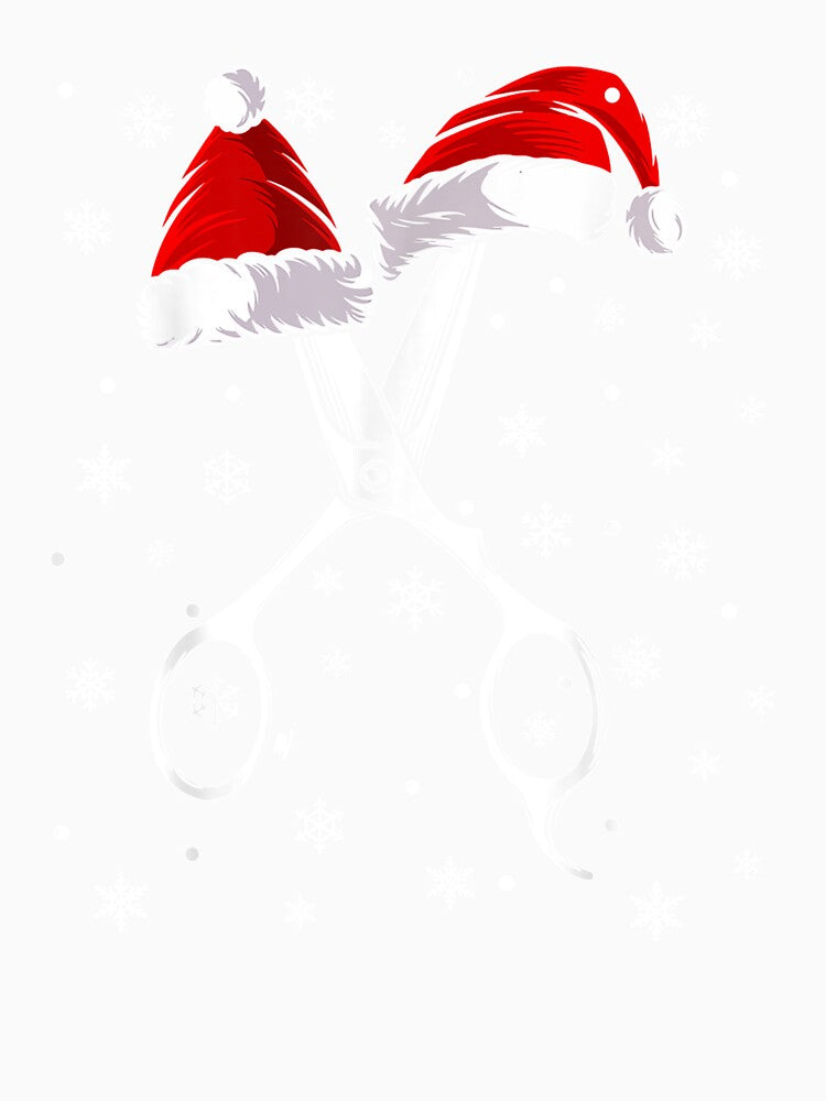 Barber Scissor Santa Hat Funny Barbershop Christmas Matching by FideliaShop