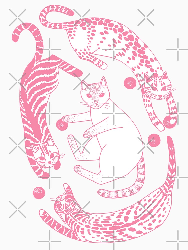 Playful gatines (pink) by blursbyai