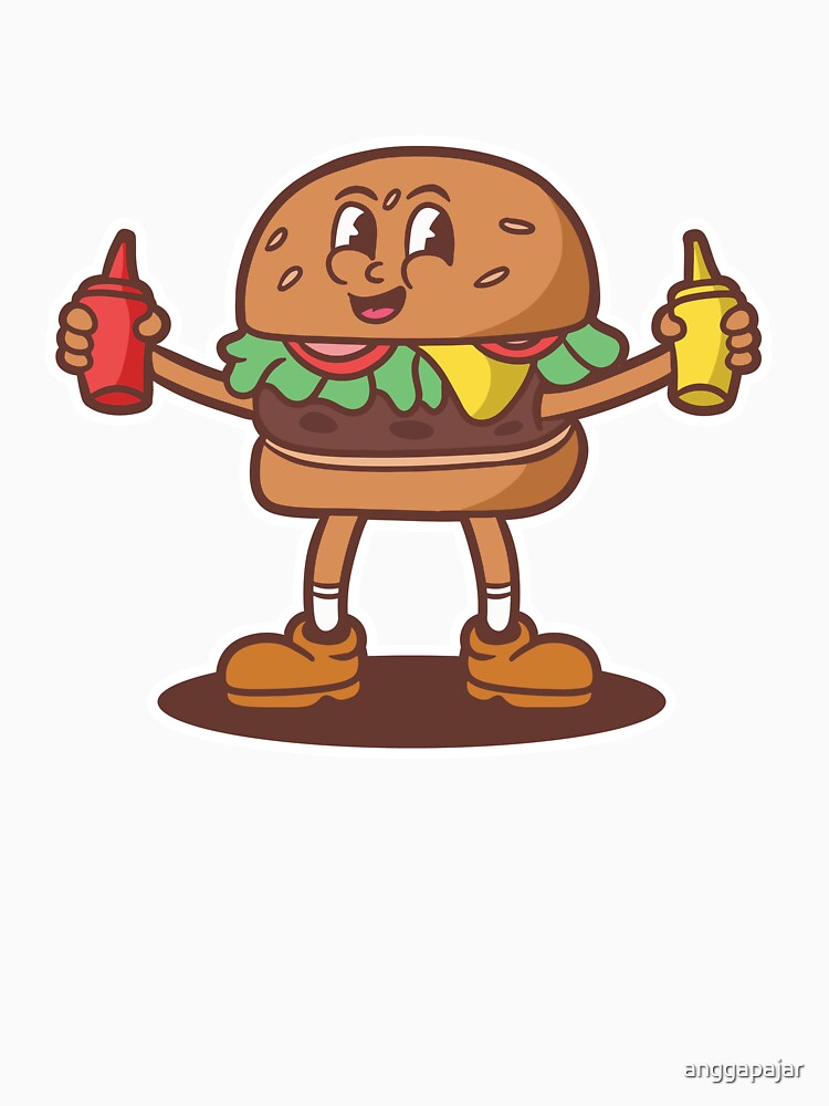 burger mascot by anggapajar