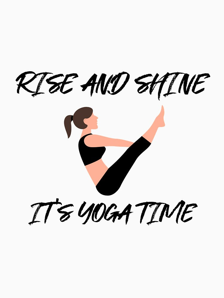 Funny Yoga It's Yoga Time by RiseandShineTee