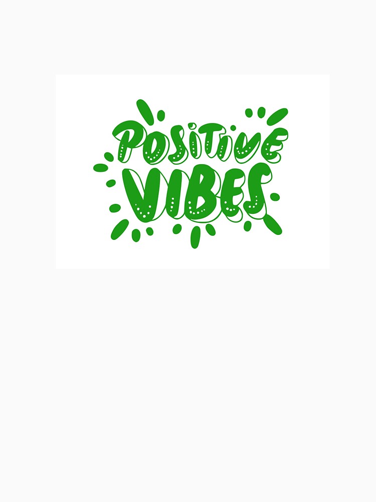 Positive Vibes Only Green Quote – Positive Mindset Wall Art by FunnyNest
