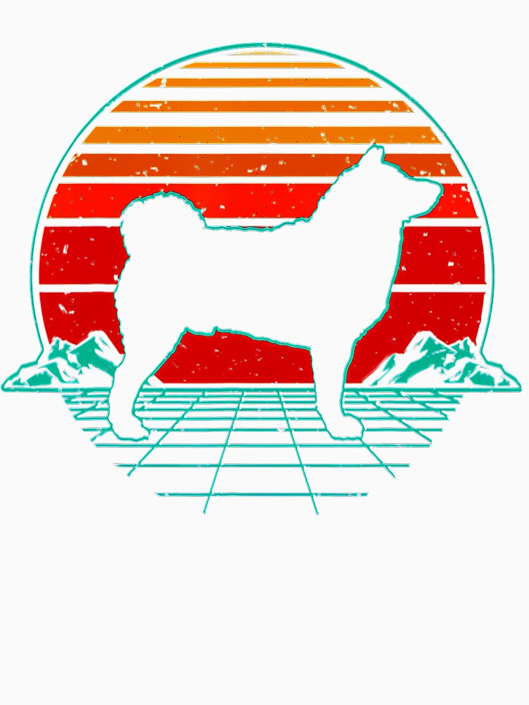 Akita Dog Puppy Retro Vintage Sunset Gift Love by BegayStore