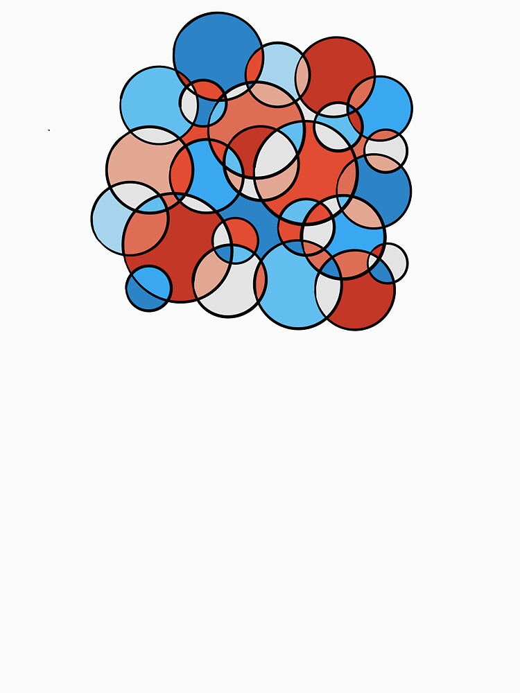 Red, White, and Blue Overlapping Circles by roleydesigns