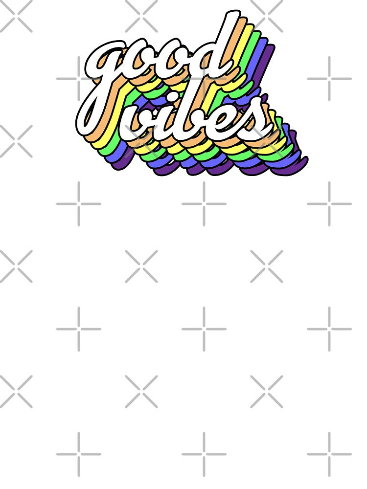 Good Vibes Rainbow Pride Typography by chrismanubag