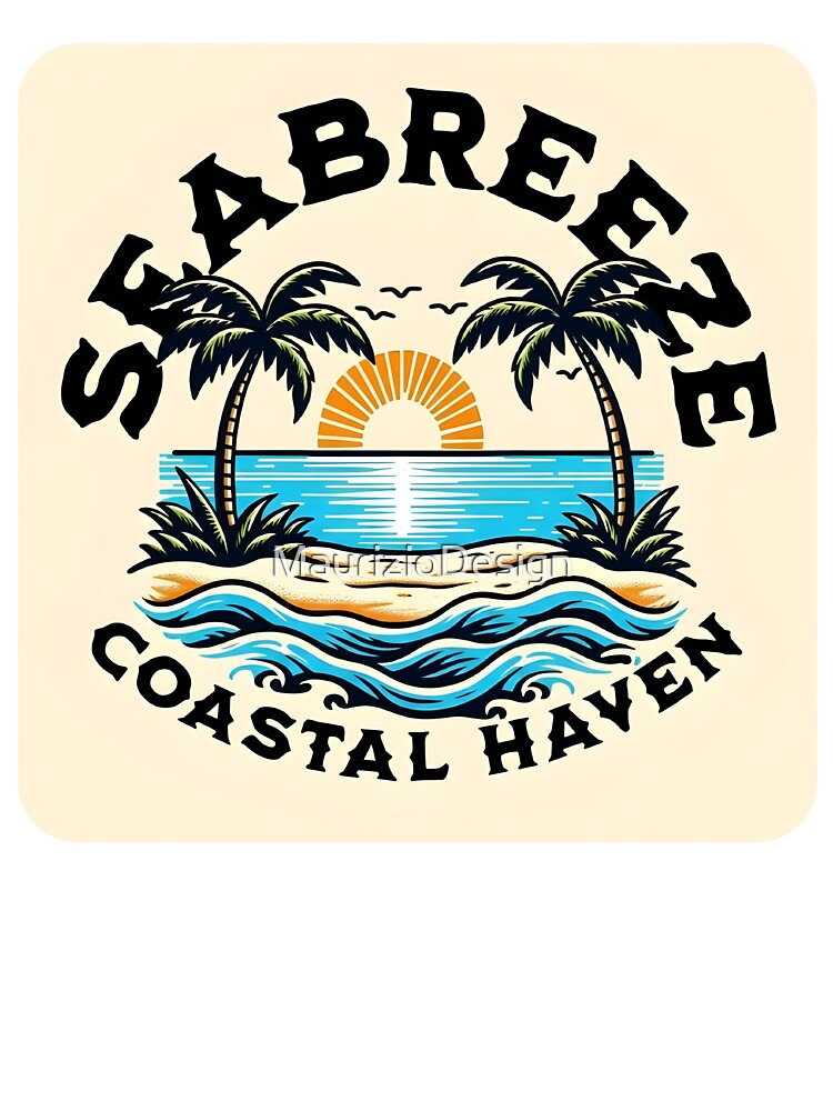 Seabreeze Coastal Haven Vintage Retro Surf by MaurizioDesign