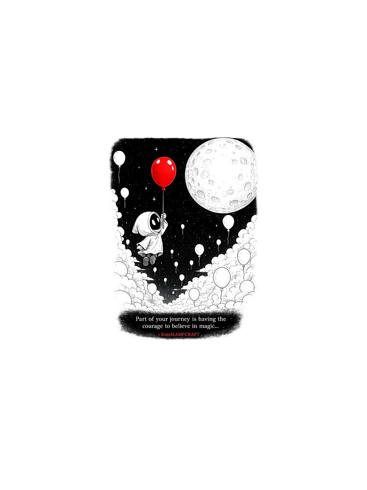 Moonbound Dreams Red Balloon T-Shirt by #kingMAMECRAFT