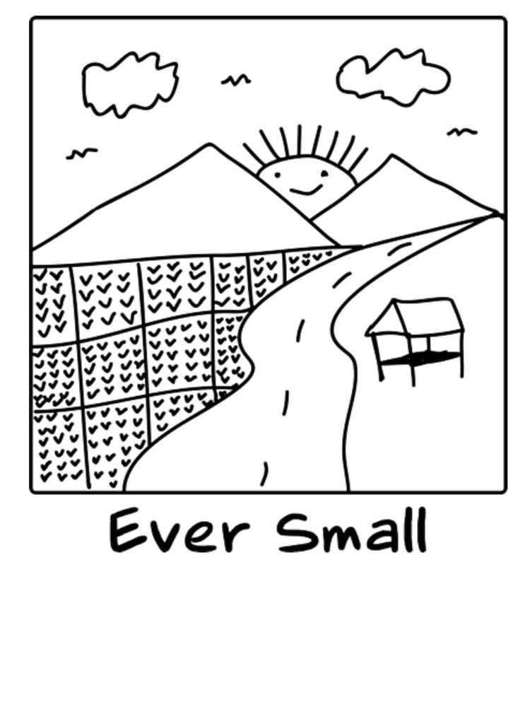 Minimalist Village Mountain Landscape by Rolymacater