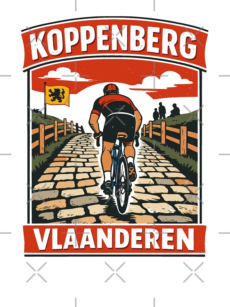 Koppenberg Vlaanderen Cycling Retro Cobblestone by JackCurtis1991