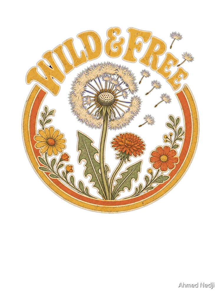 Wild & Free Dandelion - Vintage Floral Vibes by Ahmed Nedji